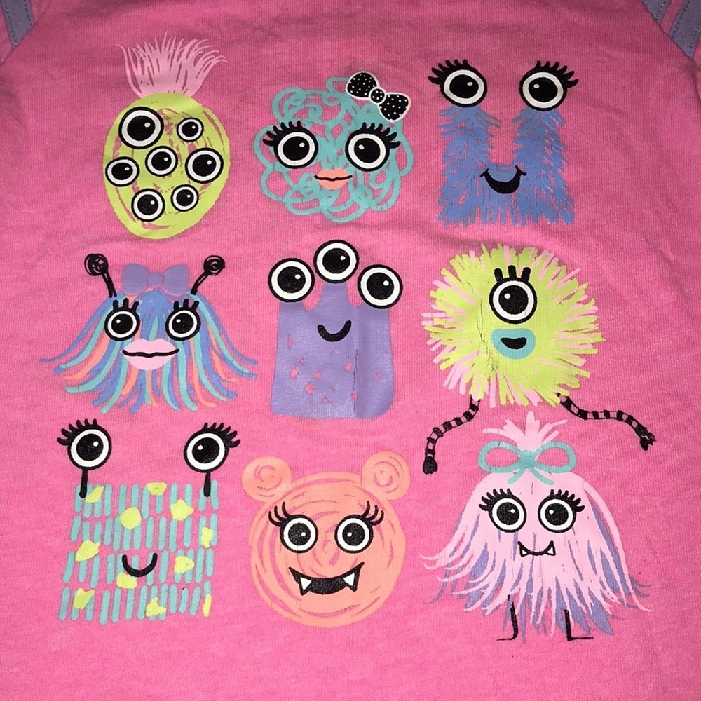 Garanimals Pink Short Sleeve Top Shoulder Stripes - Picture 2 of 4